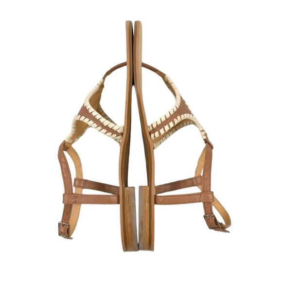 Jack Rogers Maci Leather Sandal Cognac Bone - Picture 7 of 12